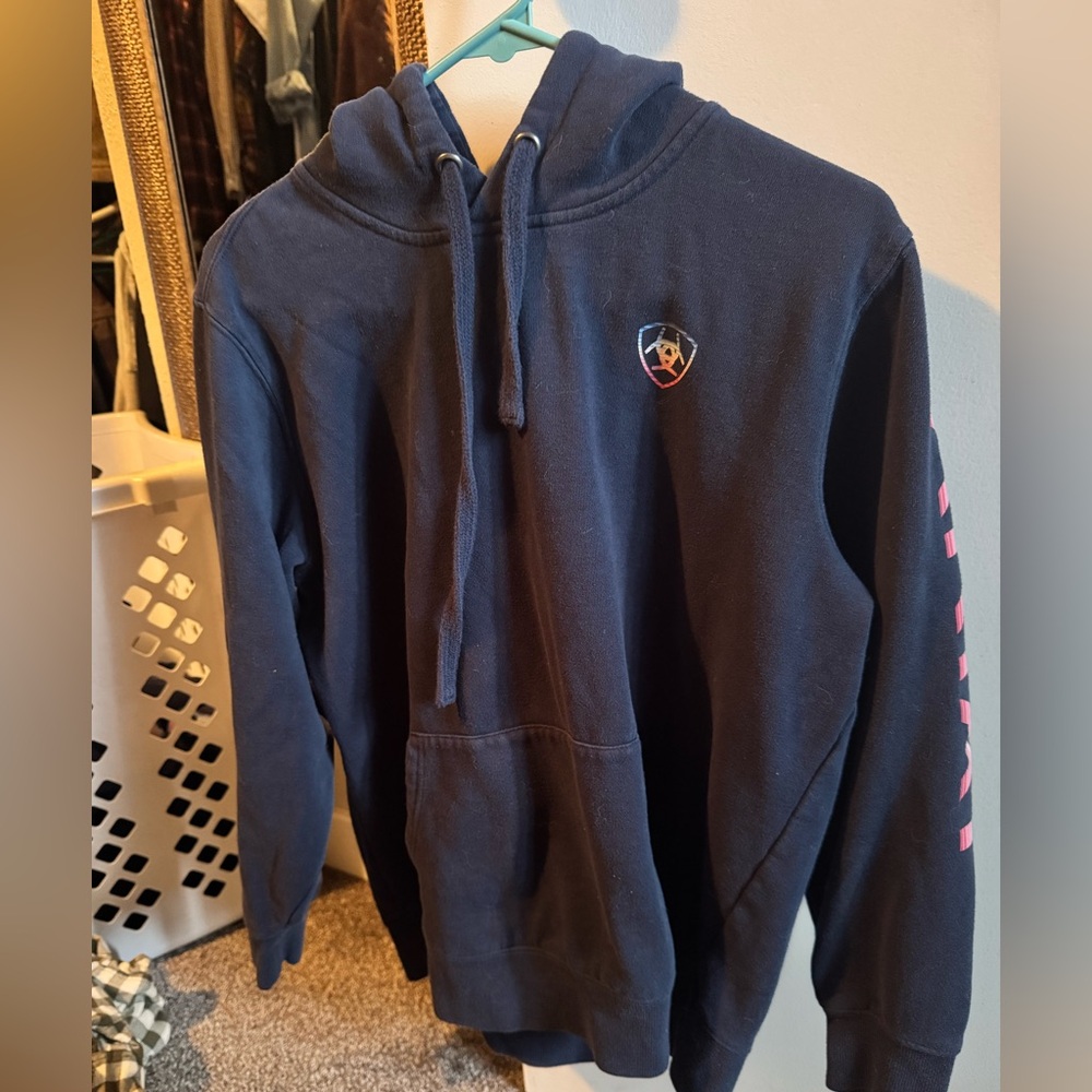Ariat Navy Blue Hoodie with Logo